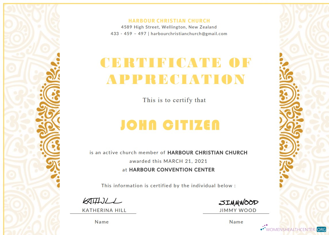 Download USA Church Certificate of Appreciation Photoshop template
